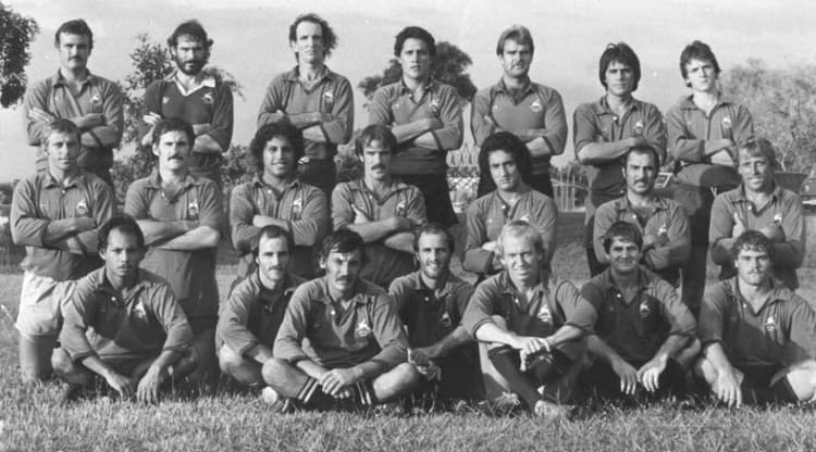 1981-82 Grand Finalists. South Darwin Rugby Union Club (J. Fraser Collection)