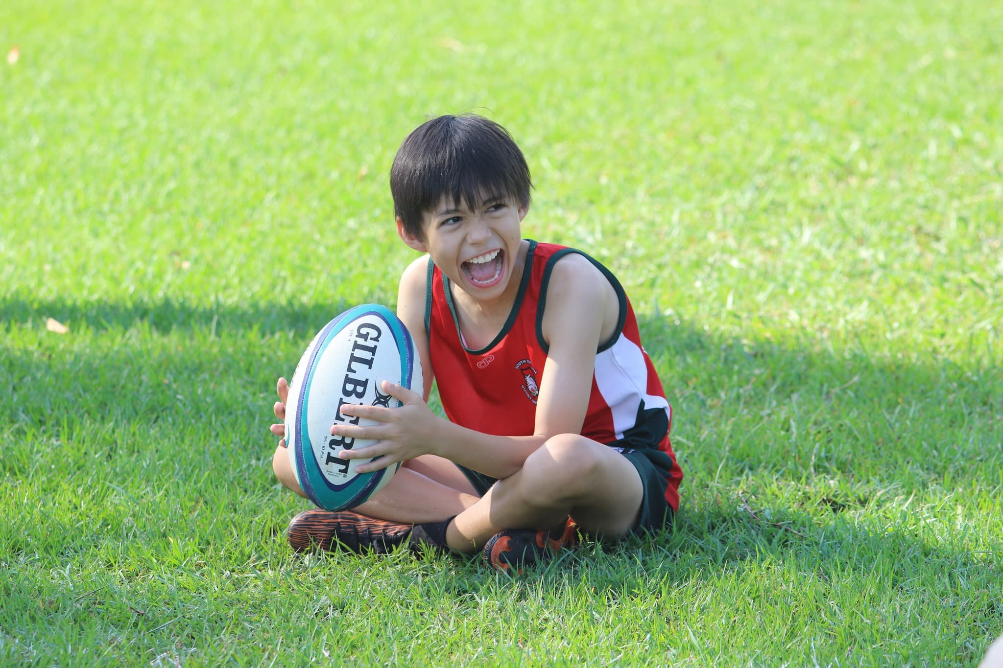 NT Stock Kid Get Into Rugby Having Fun